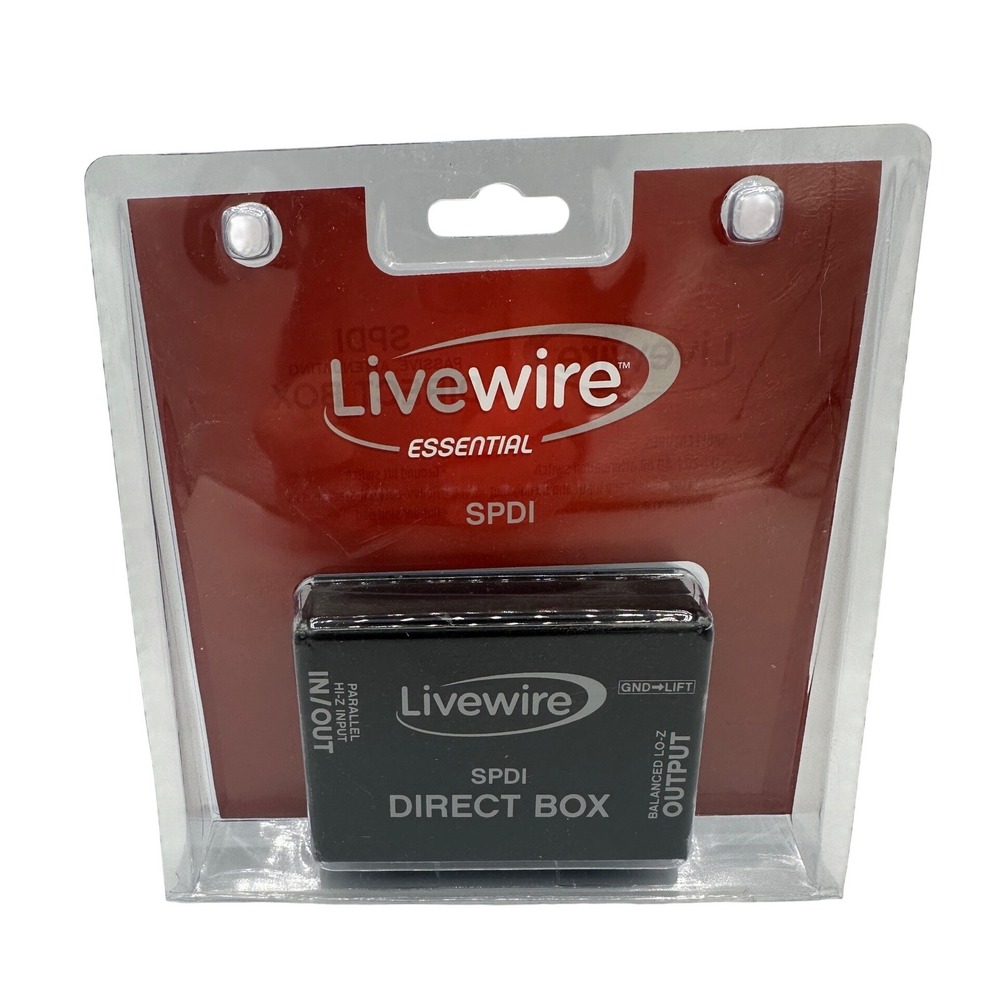Livewire SPDI Passive Direct Box Essential Series Black Attenuating DI Box